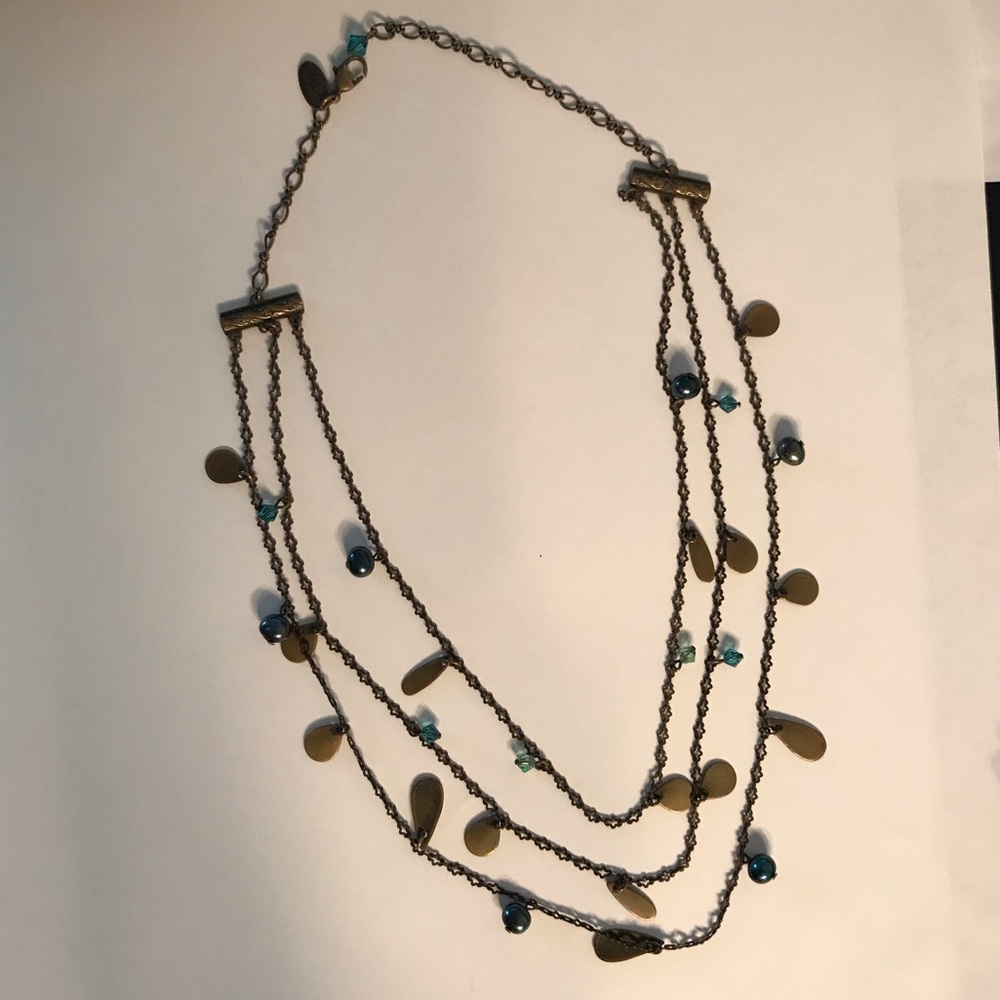 Liz Paiacios SF dainty Three strand Necklace